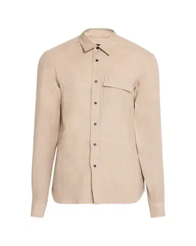 Kiton Men's Linen Snap-Front Overshirt | Thumbnail 1 Kiton Men's Linen Snap-Front Overshirt | Thumbnail 1