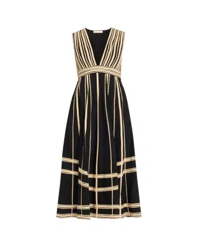 Ulla Johnson Palermo Deep-V Midi Dress | Thumbnail 1 Ulla Johnson Palermo Deep-V Midi Dress | Thumbnail 1