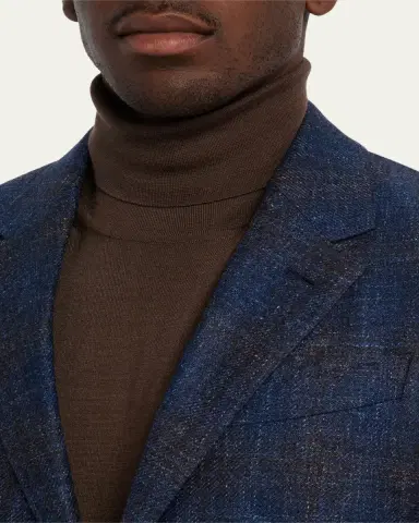 Zegna Men's Check Woven Patch-Pocket Sport Coat | Thumbnail 5 Zegna Men's Check Woven Patch-Pocket Sport Coat | Thumbnail 5