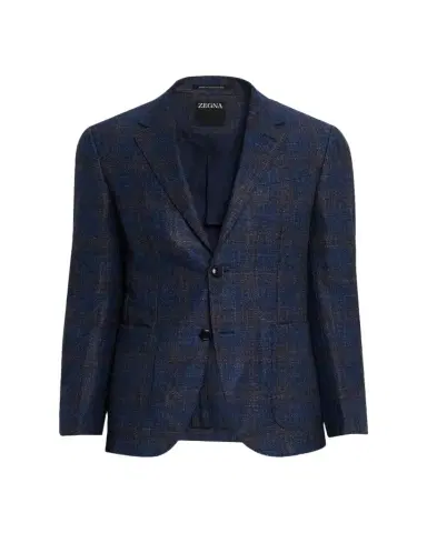 Zegna Men's Check Woven Patch-Pocket Sport Coat | Thumbnail 1 Zegna Men's Check Woven Patch-Pocket Sport Coat | Thumbnail 1