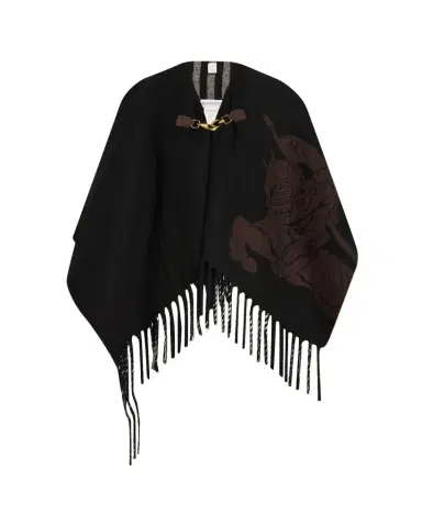 Burberry Fil Coupe EKD Wool Cape | Thumbnail 1 Burberry Fil Coupe EKD Wool Cape | Thumbnail 1