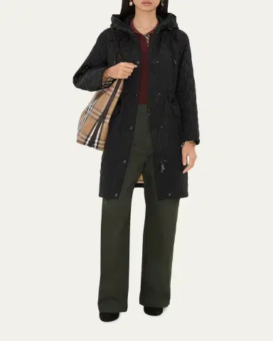 Burberry Hillgate Quilted Long Hooded Jacket | Thumbnail 6 Burberry Hillgate Quilted Long Hooded Jacket | Thumbnail 6