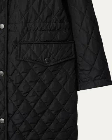 Burberry Hillgate Quilted Long Hooded Jacket | Thumbnail 9 Burberry Hillgate Quilted Long Hooded Jacket | Thumbnail 9