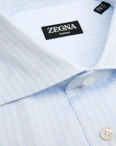 ZEGNA Men's Trofeo Cotton Multi-Stripe Dress Shirt | Thumbnail 3 ZEGNA Men's Trofeo Cotton Multi-Stripe Dress Shirt | Thumbnail 3