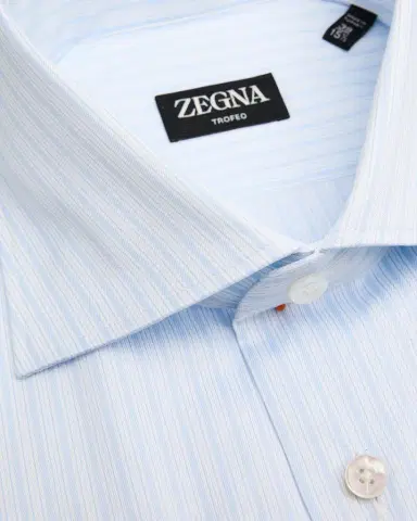 ZEGNA Men's Trofeo Cotton Multi-Stripe Dress Shirt | Thumbnail 1 ZEGNA Men's Trofeo Cotton Multi-Stripe Dress Shirt | Thumbnail 1