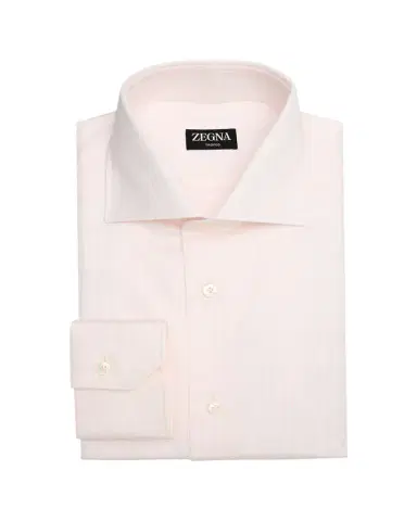 Zegna Men's Candy Stripe Trofeo Twill Dress Shirt | Thumbnail 1 Zegna Men's Candy Stripe Trofeo Twill Dress Shirt | Thumbnail 1