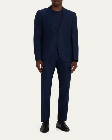 Zegna Men's Wool Textured Two-Piece Suit | Thumbnail 2 Zegna Men's Wool Textured Two-Piece Suit | Thumbnail 2