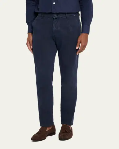 Kiton Men's Straight Fit Flat-Front Pants | Thumbnail 8 Kiton Men's Straight Fit Flat-Front Pants | Thumbnail 8