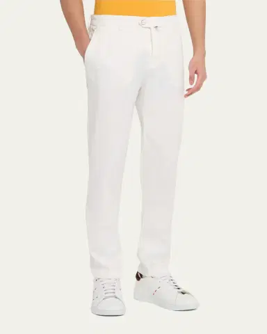 Kiton Men's Stretch Waistband Flat-Front Trousers | Thumbnail 2 Kiton Men's Stretch Waistband Flat-Front Trousers | Thumbnail 2