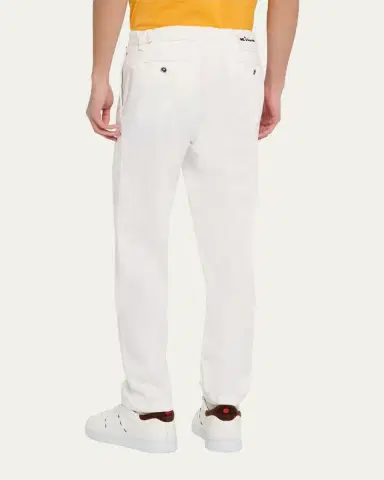 Kiton Men's Stretch Waistband Flat-Front Trousers | Thumbnail 4 Kiton Men's Stretch Waistband Flat-Front Trousers | Thumbnail 4