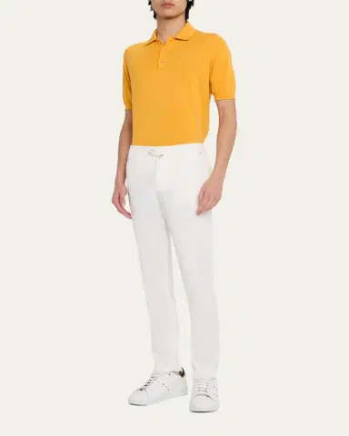 Kiton Men's Stretch Waistband Flat-Front Trousers | Thumbnail 5 Kiton Men's Stretch Waistband Flat-Front Trousers | Thumbnail 5
