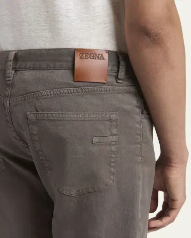 ZEGNA Men's Comfort Linen and Cotton Five-Pocket Pants | Thumbnail 3 ZEGNA Men's Comfort Linen and Cotton Five-Pocket Pants | Thumbnail 3