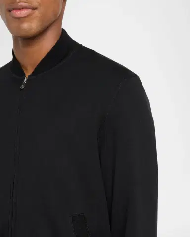 Brunello Cucinelli Men's Travel Full-Zip Bomber Jacket | Thumbnail 4 Brunello Cucinelli Men's Travel Full-Zip Bomber Jacket | Thumbnail 4