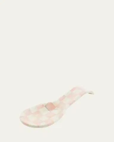 MacKenzie-Childs Rosy Check Enamel Spoon Rest | Thumbnail 2 MacKenzie-Childs Rosy Check Enamel Spoon Rest | Thumbnail 2