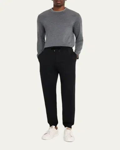 Brunello Cucinelli Men's Slim Drawstring Sweatpants | Thumbnail 2 Brunello Cucinelli Men's Slim Drawstring Sweatpants | Thumbnail 2