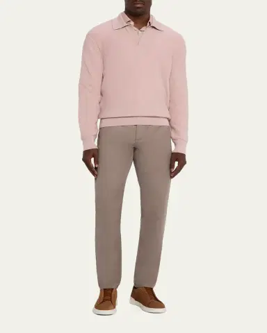 ZEGNA Men's Oasi Cashmere Johnny Collar Polo Sweater | Thumbnail 6 ZEGNA Men's Oasi Cashmere Johnny Collar Polo Sweater | Thumbnail 6