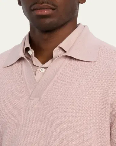 ZEGNA Men's Oasi Cashmere Johnny Collar Polo Sweater | Thumbnail 9 ZEGNA Men's Oasi Cashmere Johnny Collar Polo Sweater | Thumbnail 9