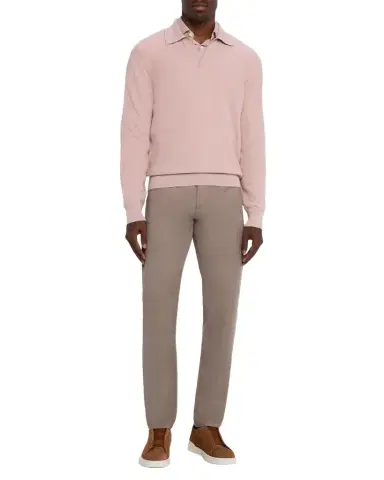 ZEGNA Men's Oasi Cashmere Johnny Collar Polo Sweater | Thumbnail 1 ZEGNA Men's Oasi Cashmere Johnny Collar Polo Sweater | Thumbnail 1