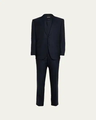 Zegna Men's Wool Tonal Stripe Two-Piece Suit | Thumbnail 10 Zegna Men's Wool Tonal Stripe Two-Piece Suit | Thumbnail 10