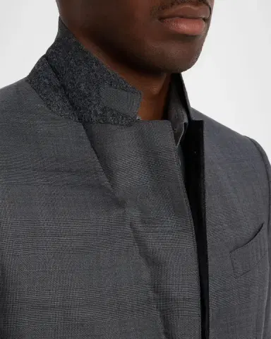Zegna Men's Tonal Plaid 15milmil15 Wool Suit | Thumbnail 7 Zegna Men's Tonal Plaid 15milmil15 Wool Suit | Thumbnail 7