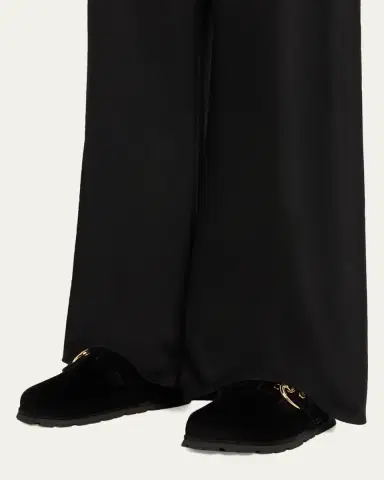 Stuart Weitzman Chrystie Shearling-Lined Corduroy Mules | Thumbnail 2 Stuart Weitzman Chrystie Shearling-Lined Corduroy Mules | Thumbnail 2