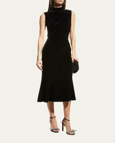 Shoshanna Audrey Sleeveless Velvet Dress | Thumbnail 2 Shoshanna Audrey Sleeveless Velvet Dress | Thumbnail 2