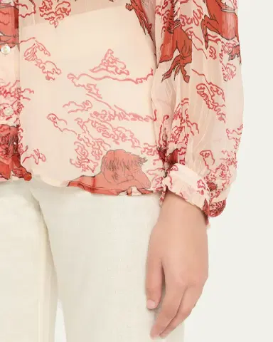 Alix of Bohemia Poet Rouge Pegasus Long-Sleeve Blouse | Thumbnail 5 Alix of Bohemia Poet Rouge Pegasus Long-Sleeve Blouse | Thumbnail 5