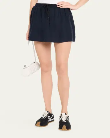 FRAME The Tennis Drawstring Silk Skirt | Thumbnail 4 FRAME The Tennis Drawstring Silk Skirt | Thumbnail 4
