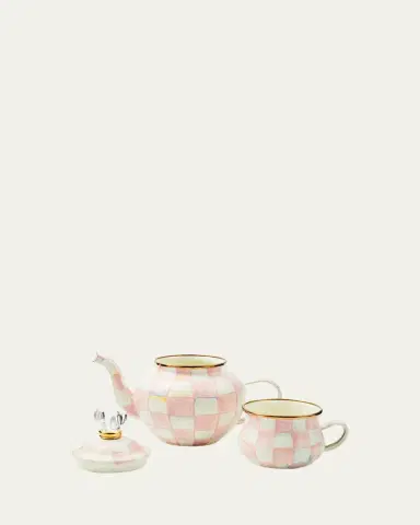 MacKenzie-Childs Rosy Check Enamel High Tea Set | Thumbnail 2 MacKenzie-Childs Rosy Check Enamel High Tea Set | Thumbnail 2