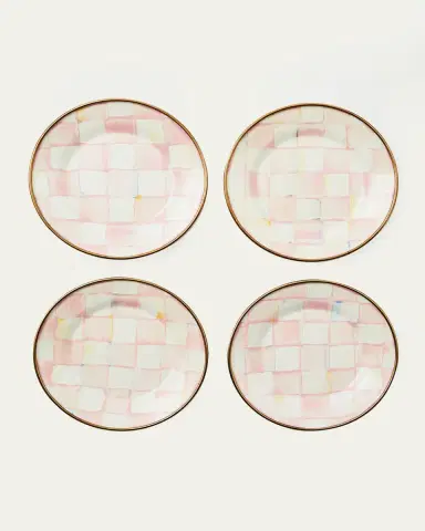 MacKenzie-Childs Rosy Check Appetizer Plates, Set of 4 | Thumbnail 4 MacKenzie-Childs Rosy Check Appetizer Plates, Set of 4 | Thumbnail 4