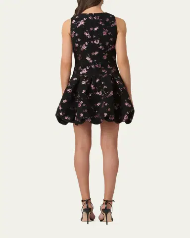 Shoshanna Raffaella Velvet Jacquard Bubble Mini Dress | Thumbnail 2 Shoshanna Raffaella Velvet Jacquard Bubble Mini Dress | Thumbnail 2