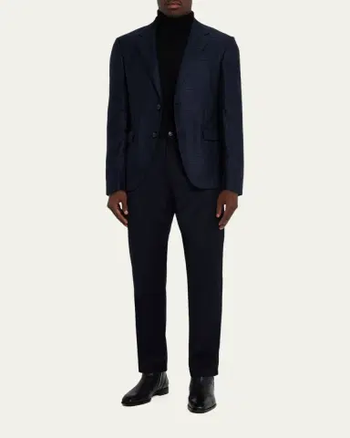 ZEGNA Men's Cashmere and Silk Tonal Check Sport Coat | Thumbnail 2 ZEGNA Men's Cashmere and Silk Tonal Check Sport Coat | Thumbnail 2