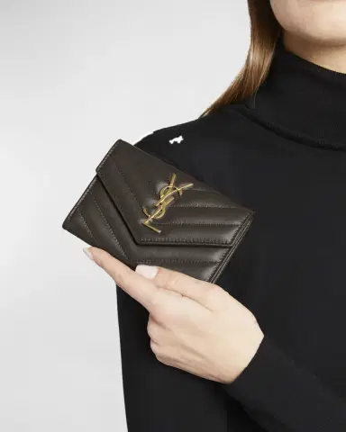 Saint Laurent YSL Monogram Small Flap Wallet in Smooth Leather | Thumbnail 11 Saint Laurent YSL Monogram Small Flap Wallet in Smooth Leather | Thumbnail 11
