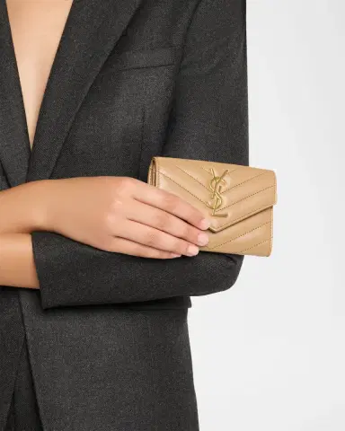 Saint Laurent YSL Monogram Small Flap Wallet in Smooth Leather | Thumbnail 13 Saint Laurent YSL Monogram Small Flap Wallet in Smooth Leather | Thumbnail 13