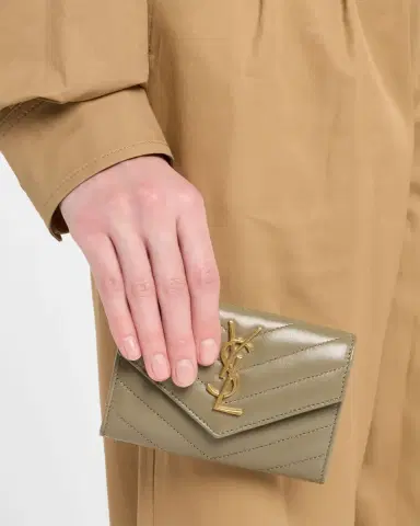 Saint Laurent YSL Monogram Small Flap Wallet in Smooth Leather | Thumbnail 1 Saint Laurent YSL Monogram Small Flap Wallet in Smooth Leather | Thumbnail 1