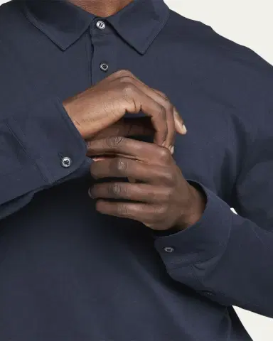 Moncler Men's Cashmere Long-Sleeve Polo Shirt | Thumbnail 10 Moncler Men's Cashmere Long-Sleeve Polo Shirt | Thumbnail 10