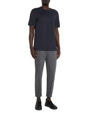 Zegna Men's Cotton Jersey Crewneck T-Shirt | Thumbnail 1 Zegna Men's Cotton Jersey Crewneck T-Shirt | Thumbnail 1