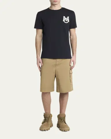 Moncler Men's Monogram Applique Crewneck T-Shirt | Thumbnail 2 Moncler Men's Monogram Applique Crewneck T-Shirt | Thumbnail 2