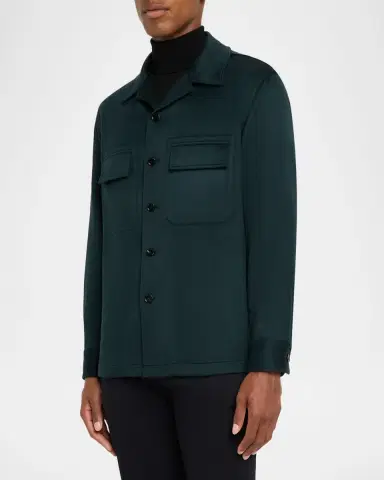 ZEGNA Men's Oasi Cashmere Overshirt | Thumbnail 3 ZEGNA Men's Oasi Cashmere Overshirt | Thumbnail 3