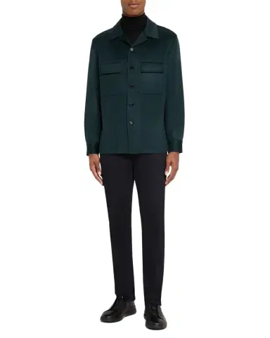 ZEGNA Men's Oasi Cashmere Overshirt | Thumbnail 1 ZEGNA Men's Oasi Cashmere Overshirt | Thumbnail 1