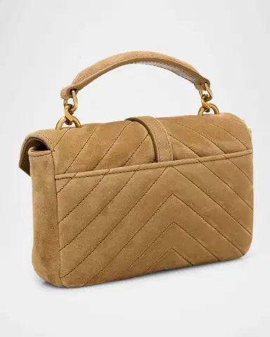 Saint Laurent College Mini Chain Shoulder Bag in Suede | Thumbnail 2 Saint Laurent College Mini Chain Shoulder Bag in Suede | Thumbnail 2