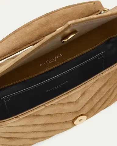 Saint Laurent College Mini Chain Shoulder Bag in Suede | Thumbnail 14 Saint Laurent College Mini Chain Shoulder Bag in Suede | Thumbnail 14