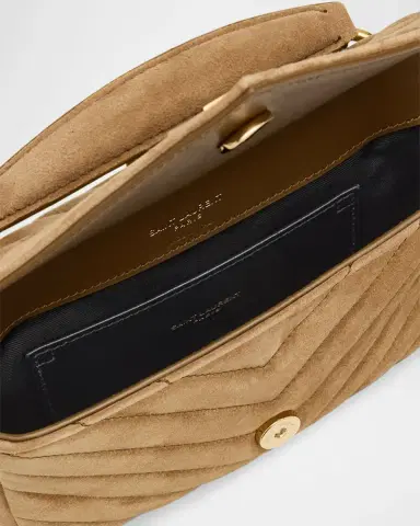 Saint Laurent College Mini Chain Shoulder Bag in Suede | Thumbnail 3 Saint Laurent College Mini Chain Shoulder Bag in Suede | Thumbnail 3