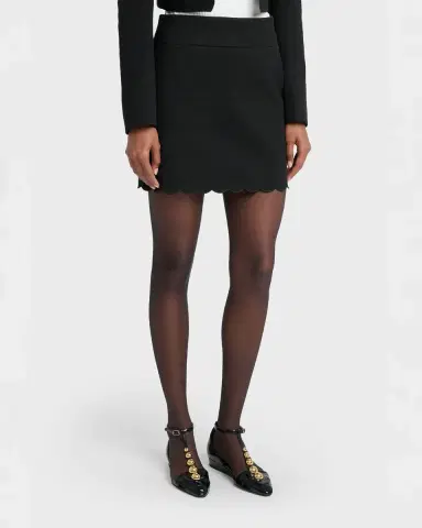 Chloé Scalloped Soft Cavalry Mini Skirt | Thumbnail 8 Chloé Scalloped Soft Cavalry Mini Skirt | Thumbnail 8