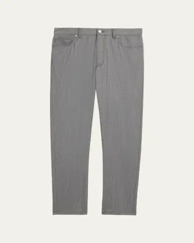 ZEGNA Men's Wool Straight Leg Five-Pocket Pants | Thumbnail 6 ZEGNA Men's Wool Straight Leg Five-Pocket Pants | Thumbnail 6