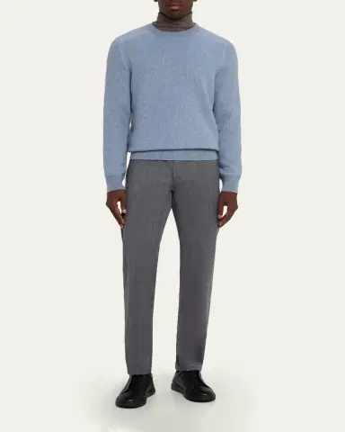 ZEGNA Men's Wool Straight Leg Five-Pocket Pants | Thumbnail 7 ZEGNA Men's Wool Straight Leg Five-Pocket Pants | Thumbnail 7