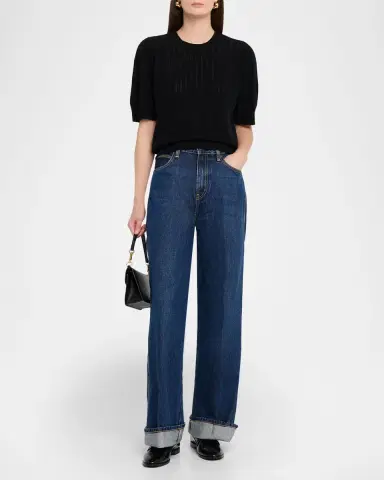 FRAME The Cuffed Wide Jeans | Thumbnail 6 FRAME The Cuffed Wide Jeans | Thumbnail 6