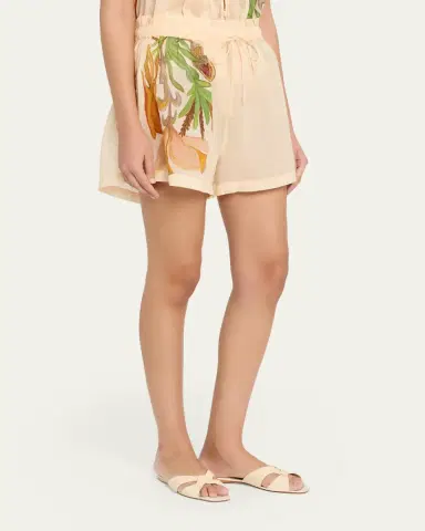 Ulla Johnson Water Blossoms Bijou Coverup Shorts | Thumbnail 4 Ulla Johnson Water Blossoms Bijou Coverup Shorts | Thumbnail 4