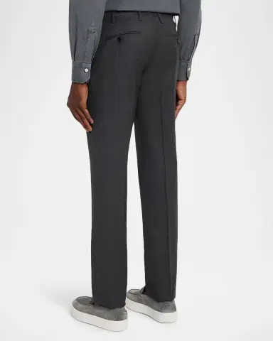 Kiton Men's Wool Twill Flat-Front Trousers | Thumbnail 2 Kiton Men's Wool Twill Flat-Front Trousers | Thumbnail 2