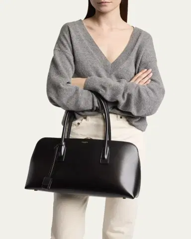 Saint Laurent Sac de Jour Large Bowling Shoulder Bag in Leather | Thumbnail 7 Saint Laurent Sac de Jour Large Bowling Shoulder Bag in Leather | Thumbnail 7